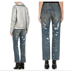 helmut lang paint splatter jeans